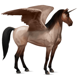 unicornio de montar alado overo