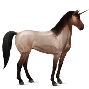 unicornio de montar alazán