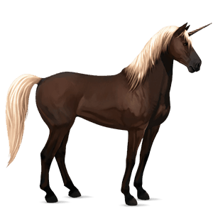 unicornio de montar bayo