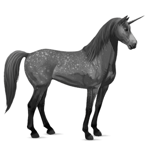 unicornio de montar gris tordo