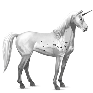 unicornio de montar mustang bayo