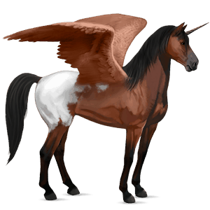 unicornio de montar alado criollo argentino alazán