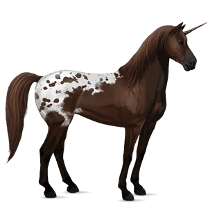 unicornio de montar kwpn alazán crines lava