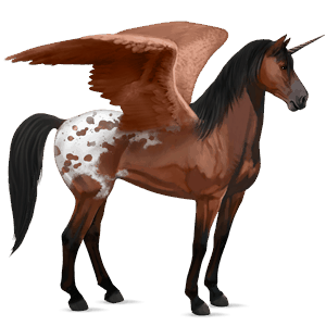 unicornio de montar alado criollo argentino pío tovero bayo 