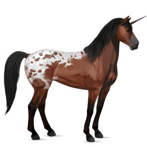 unicornio de montar alazán