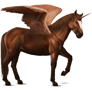 unicornio de montar alado criollo argentino bayo cereza