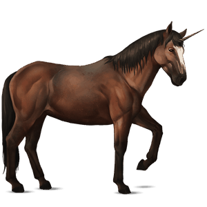 unicornio de montar nokota bayo tostado