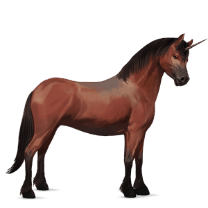 unicornio poni quarter poni bayo