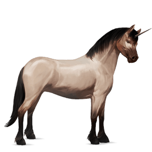 unicornio poni quarter poni alazán