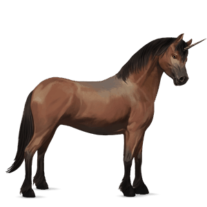 unicornio poni quarter poni bayo