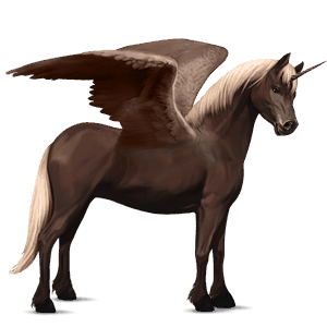unicornio poni alado  conemara gris claro
