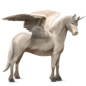 unicornio poni alado  poni de terranova gris claro
