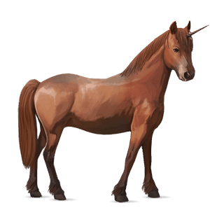 unicornio poni quarter poni alazán