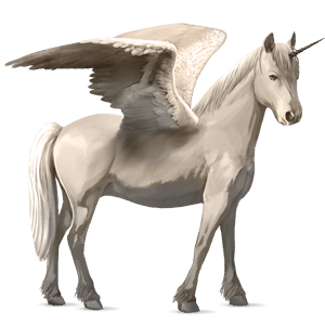 unicornio poni alado  conemara gris tordo