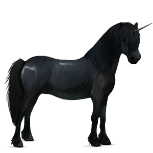 unicornio poni shetland alazán tostado