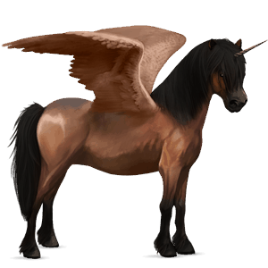 unicornio poni alado  chilote bayo