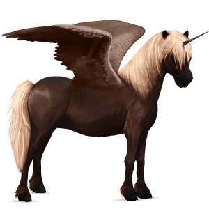 unicornio poni alado  conemara gris tordo
