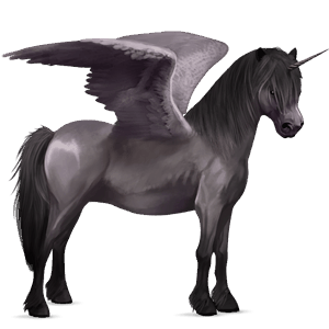 unicornio poni alado  losino gris ratón