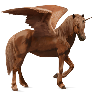 unicornio de montar alado caballo islandés roano