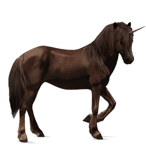 unicornio de montar brumby alazán tostado