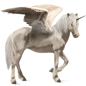 unicornio de montar alado tennessee walker cremello