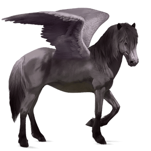 pegaso de montar cuarto de milla alazán crines lava