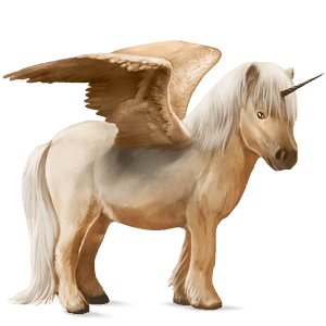 unicornio poni alado  alazán