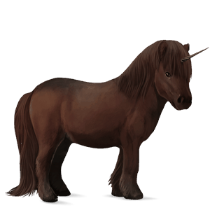 unicornio poni alazán tostado