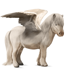poni pegaso alazán crines lava