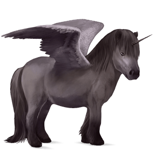 unicornio poni alado  shetland alazán