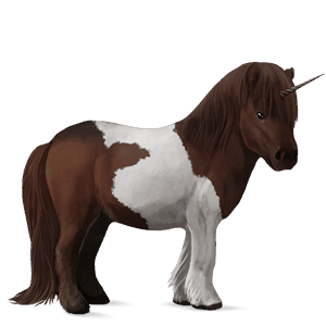 unicornio poni shetland gris tordo