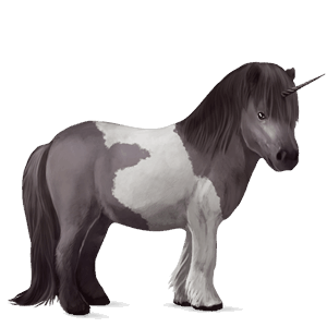 unicornio poni gris tordo