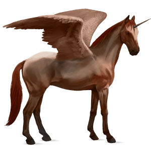unicornio de montar alado overo