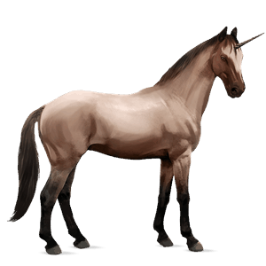 unicornio de montar gris tordo