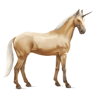 unicornio de montar hunter irlandés palomino
