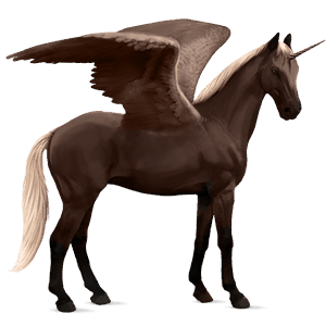 unicornio de montar alado cuarto de milla palomino