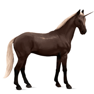 unicornio de montar hunter irlandés alazán tostado crines lava