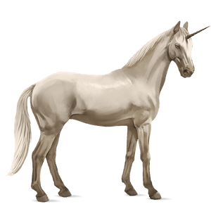 unicornio de montar pura sangre bayo tostado