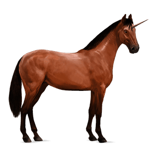 unicornio de montar bayo cereza