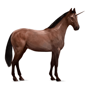 unicornio de montar alazán
