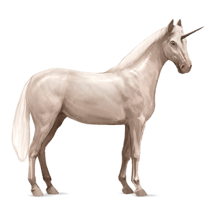 unicornio de montar hunter irlandés cremello