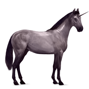 unicornio de montar bayo tostado