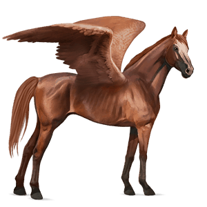 pegaso de montar pura sangre alazán