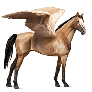 pegaso de montar pura sangre isabelo