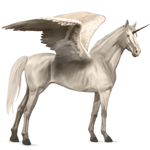 unicornio de montar alado bayo