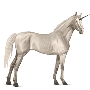 unicornio de montar pura sangre bayo