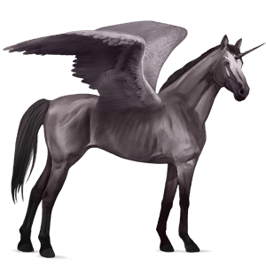 unicornio de montar alado pura sangre bayo