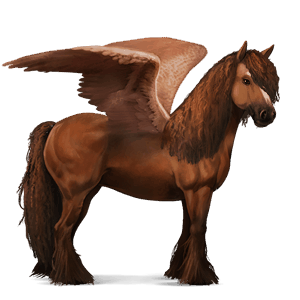 pegaso de montar holstein alazán tostado