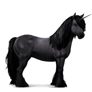 unicornio de montar gypsy vanner pío tobiano bayo