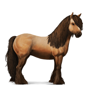 caballo de montar cuarto de milla bayo tostado